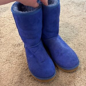 UGG Royal Blue Suede Shearling Boots